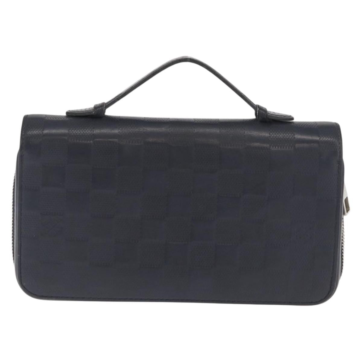 Louis Vuitton Zippy Xl Damier Leather Black Leather Wallets Accessory (Pre-Loved)