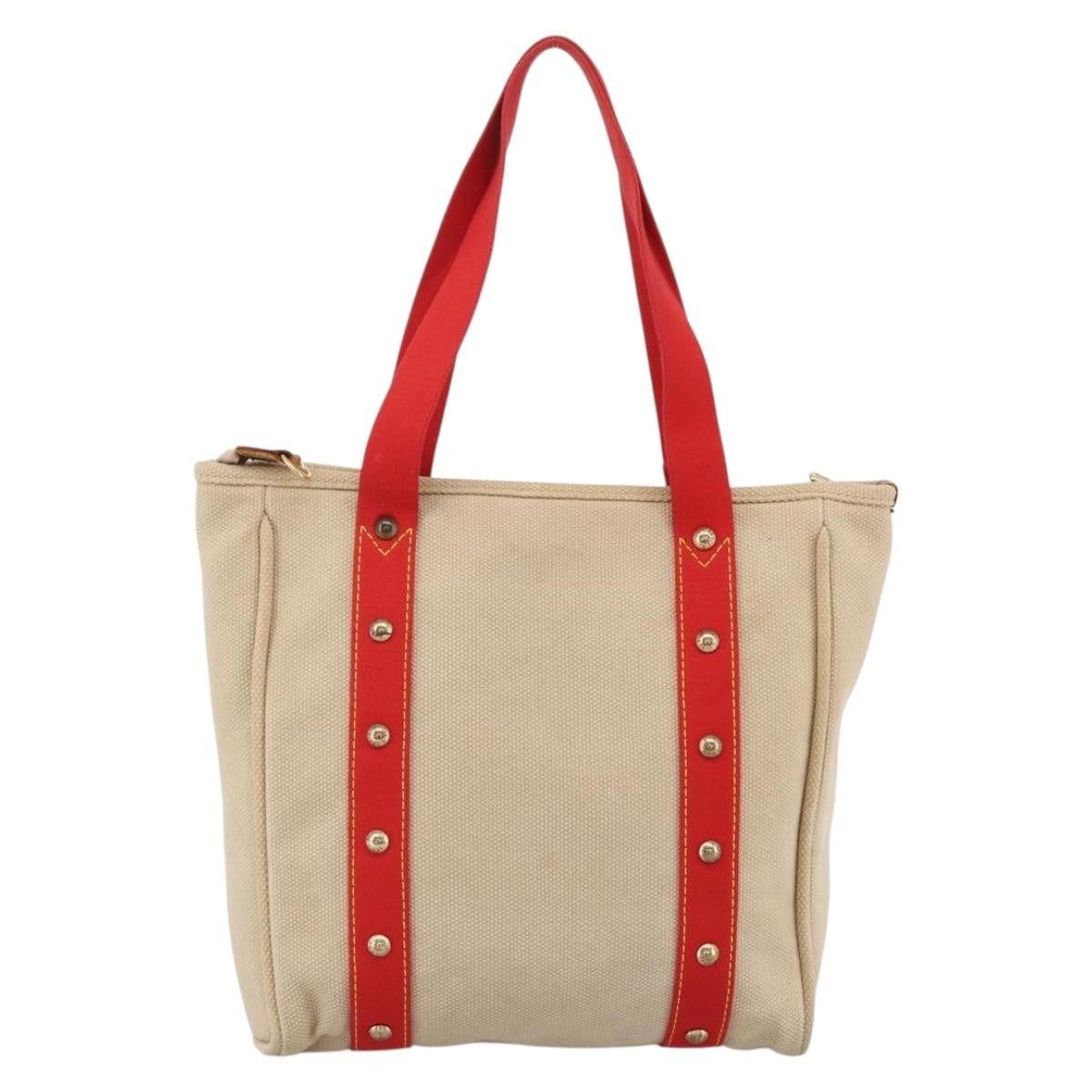 Louis Vuitton Antigua Tote Canvas Beige Canvas Tote Bag Bag (Pre-Loved)