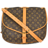Louis Vuitton Louis Vuitton Saumur Handbag Monogram Canvas Brown Canvas Shoulder Bag Bag (Pre-Loved)
