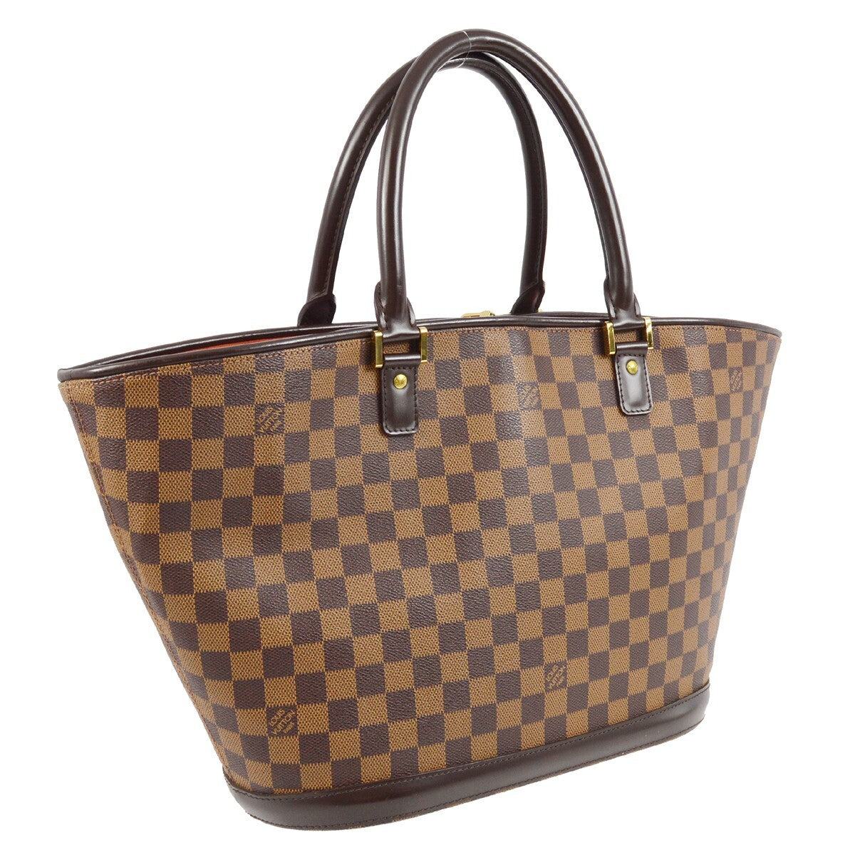 Louis Vuitton Manosque Handbag Damier Brown Canvas Tote Bag Bag (Authentic Pre-Loved)