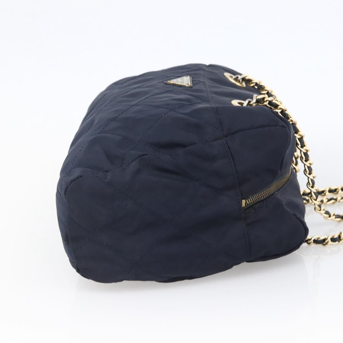 Prada Re-Edition 1995 Chain Tote Quilted Re-Nylon Navy Nylon Shoulder Bag Bag (Pre-Loved)