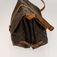 Louis Vuitton Saumur Handbag Monogram Canvas Brown Canvas Shoulder Bag Bag (Authentic Pre-Loved)
