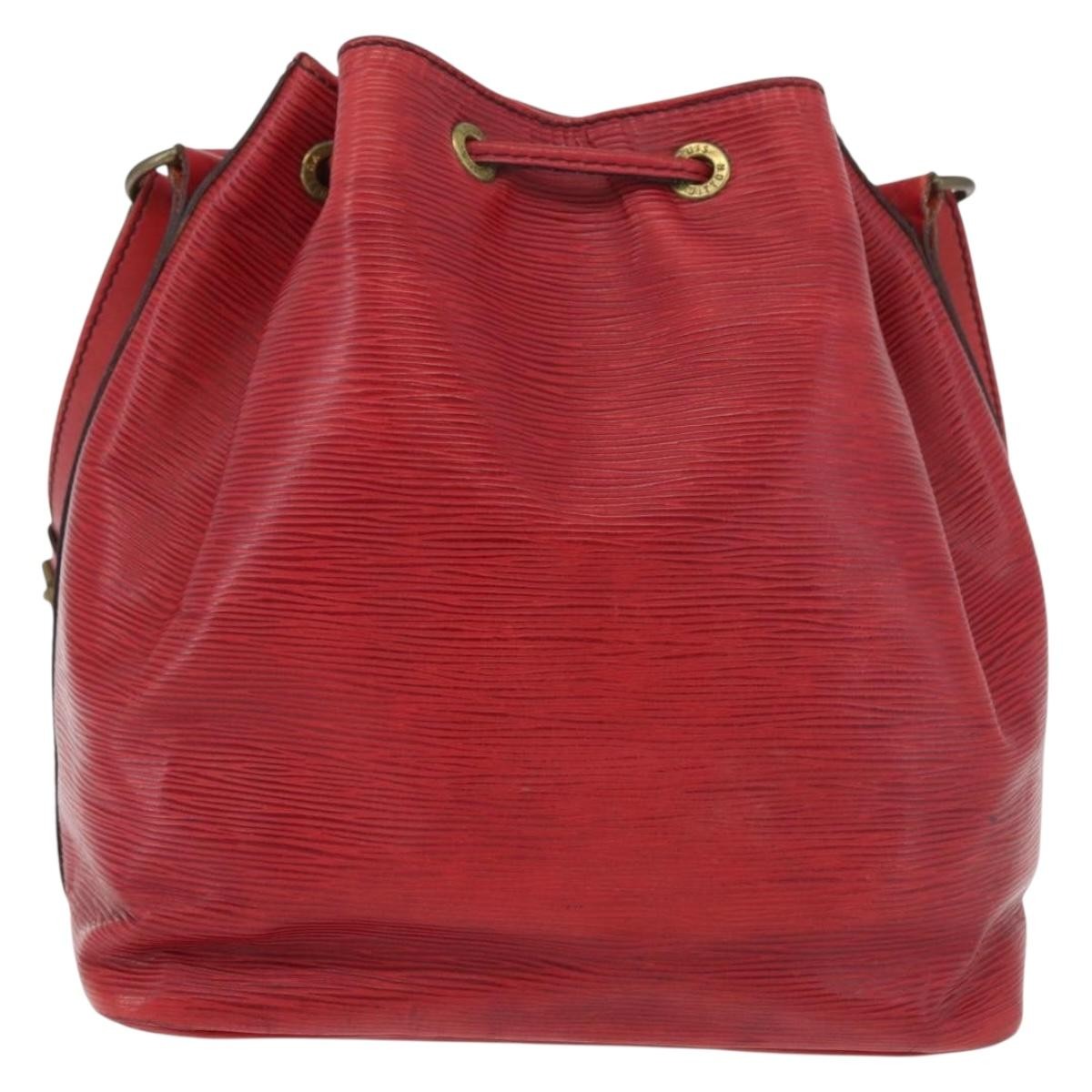Louis Vuitton Petit Noe Handbag Epi Leather Red Leather Shoulder Bag Bag (Pre-Loved)