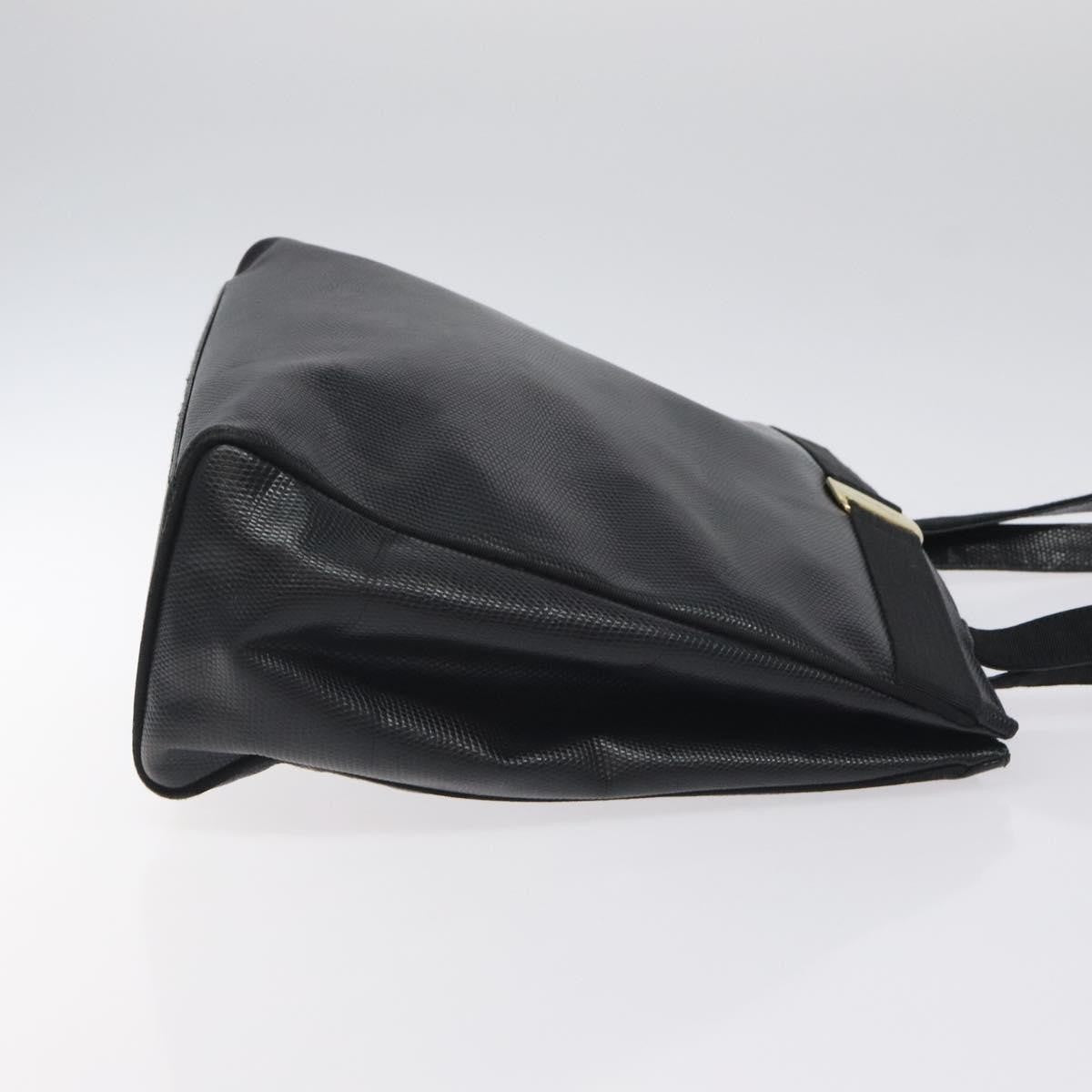 Salvatore Ferragamo Vintage Vara Bow Tote Lizard Embossed Leather Black Leather Tote Bag Bag (Authentic Pre-Loved)