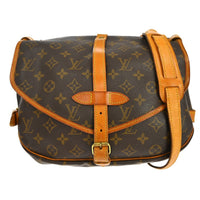 Louis Vuitton Louis Vuitton Saumur Handbag Monogram Canvas Brown Canvas Shoulder Bag Bag (Pre-Loved)