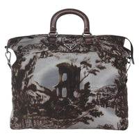 Prada Convertible Tote Printed Tessuto Brown Nylon Tote Bag Bag (Authentic Pre-Loved)