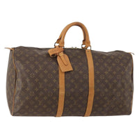 Louis Vuitton Keepall Bag Monogram Canvas Brown Canvas Travel Bag Bag (Pre-Loved)