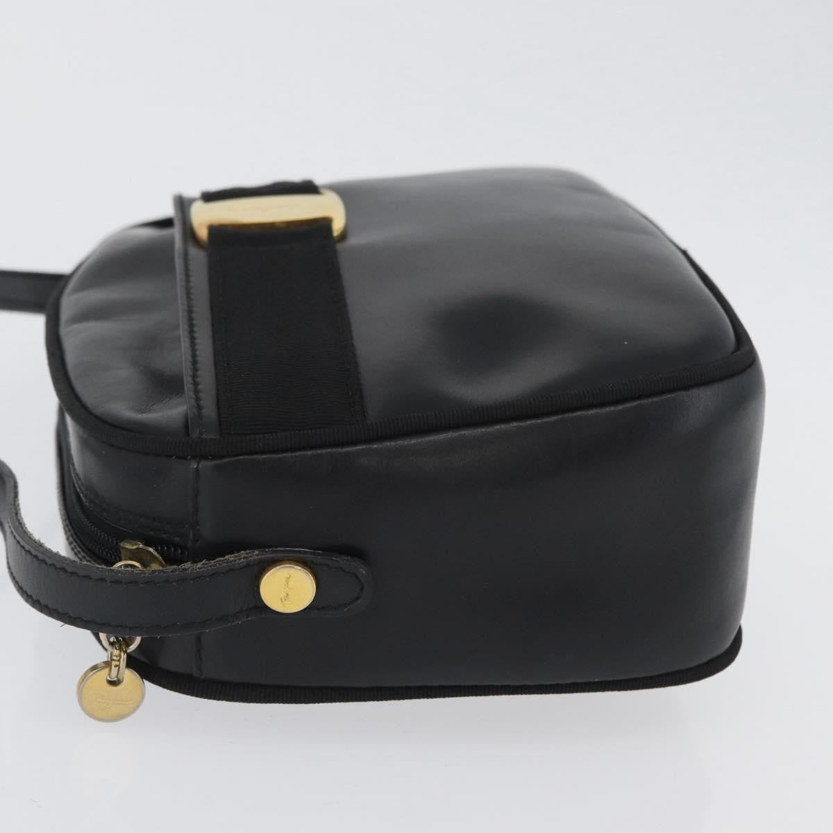 Salvatore Ferragamo Vara Bow Camera Shoulder Bag Leather Black Leather Shoulder Bag Bag (Authentic Pre-Loved)