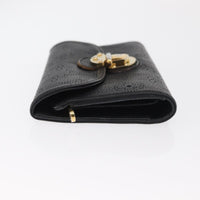 Louis Vuitton Amelia Wallet Mahina Leather Black Leather Wallets Accessory (Authentic Pre-Loved)