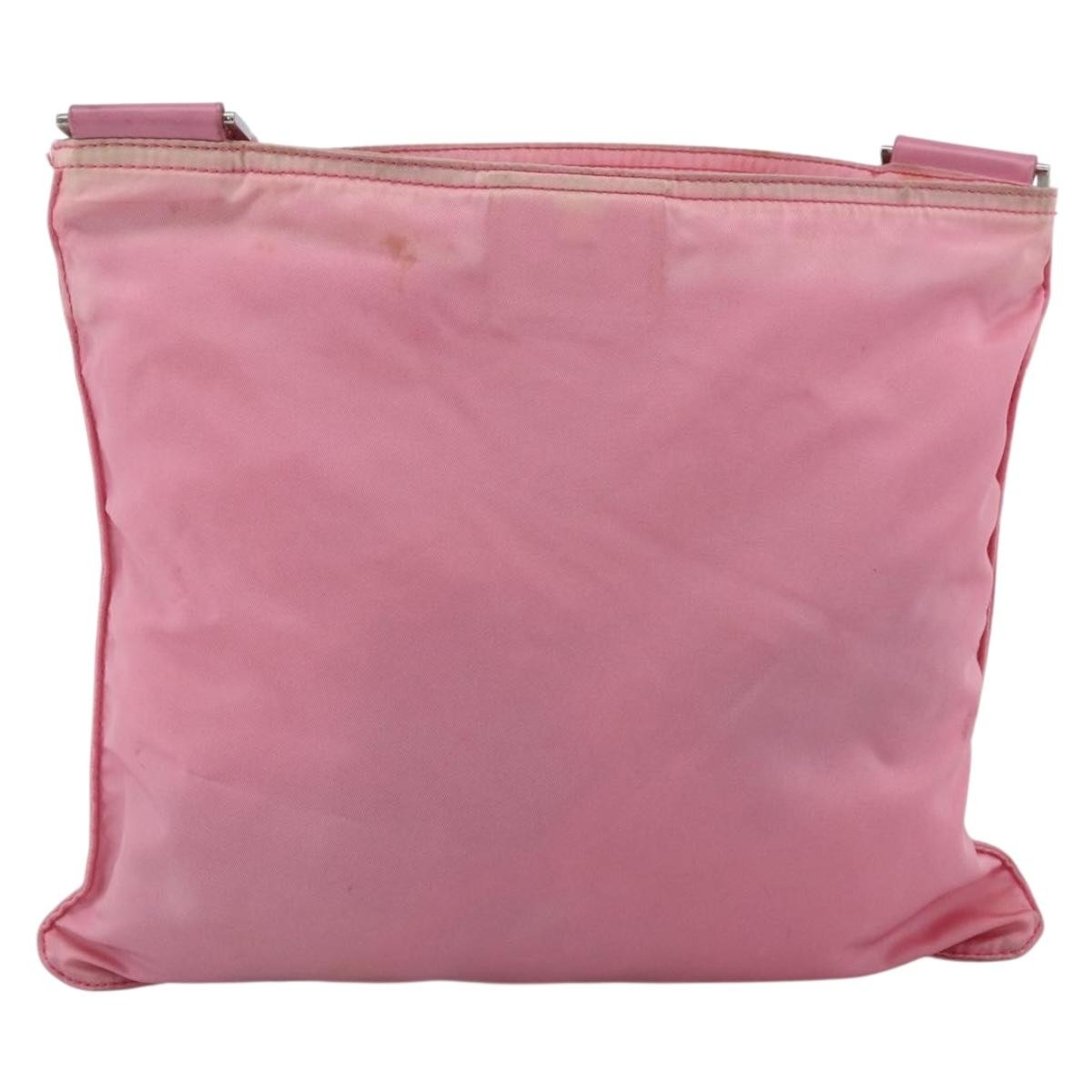 Prada Front Pocket Messenger Bag Tessuto Pink Nylon Shoulder Bag Bag (Authentic Pre-Loved)