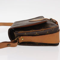 Louis Vuitton Cartouchiere Handbag Monogram Canvas Brown Canvas Shoulder Bag Bag (Authentic Pre-Loved)