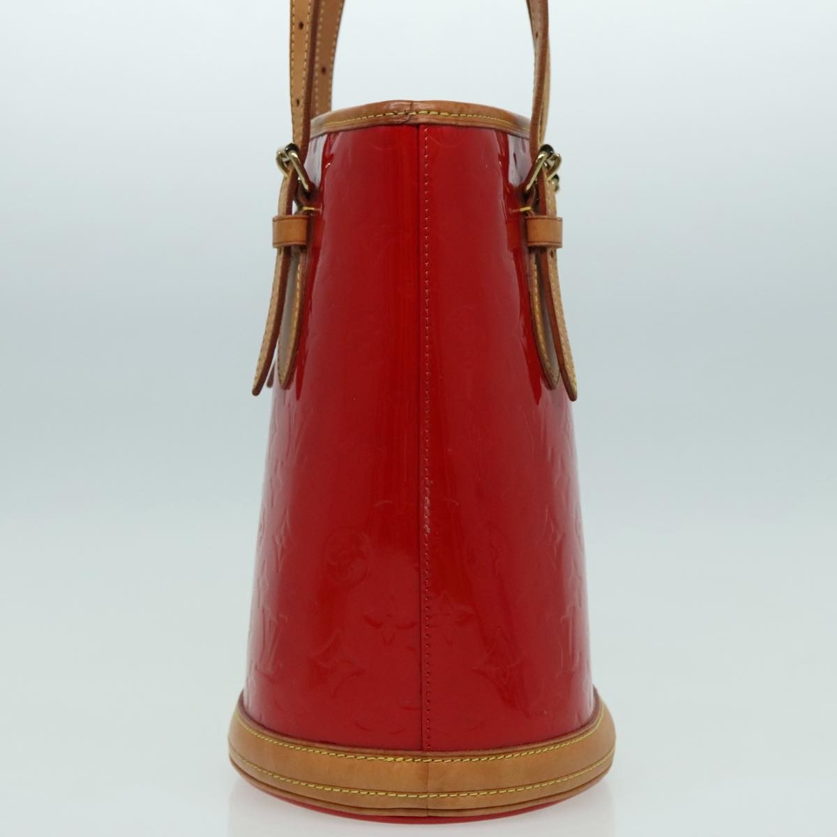 Louis Vuitton Bucket Bag Monogram Vernis Red Patent_Leather Shoulder Bag Bag (Authentic Pre-Loved)