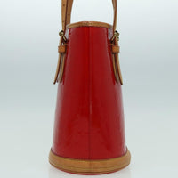 Louis Vuitton Bucket Bag Monogram Vernis Red Patent_Leather Shoulder Bag Bag (Authentic Pre-Loved)
