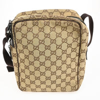 Gucci Vintage Front Pocket Flat Messenger Gg Canvas Beige Canvas Shoulder Bag Bag (Pre-Loved)
