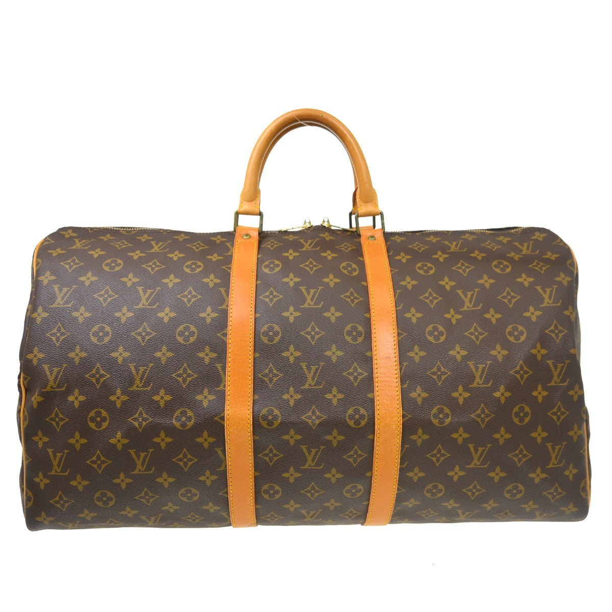 Louis Vuitton Keepall Bag Monogram Canvas Brown Canvas Travel Bag Bag (Pre-Loved)
