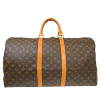 Louis Vuitton Keepall Bag Monogram Canvas Brown Canvas Travel Bag Bag (Pre-Loved)