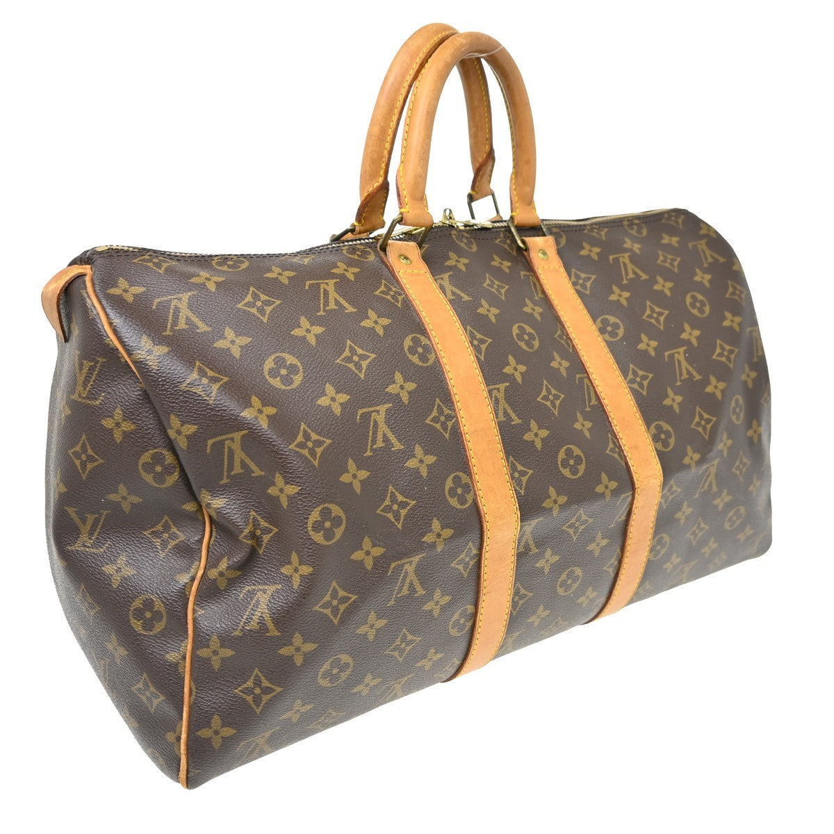 Louis Vuitton Louis Vuitton Keepall Bag Monogram Canvas Brown Canvas Travel Bag Bag (Authentic Pre-Loved)