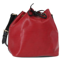 Louis Vuitton Bicolor Petit Noe Handbag Epi Leather Red Leather Shoulder Bag Bag (Authentic Pre-Loved)