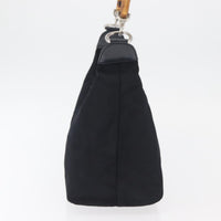 Gucci Vintage Bamboo Hobo Nylon Navy Nylon Shoulder Bag Bag (Pre-Loved)