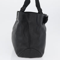 Salvatore Ferragamo Vala Tote Leather Black Leather Tote Bag Bag (Authentic Pre-Loved)