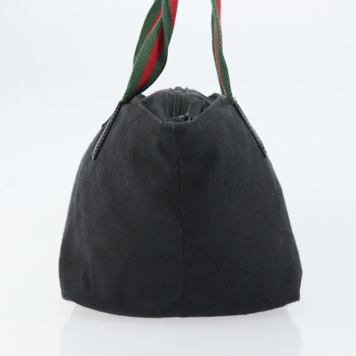 Gucci Web Zip Tote Gg Canvas Black Canvas Tote Bag Bag (Authentic Pre-Loved)