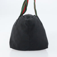 Gucci Web Zip Tote Gg Canvas Black Canvas Tote Bag Bag (Authentic Pre-Loved)