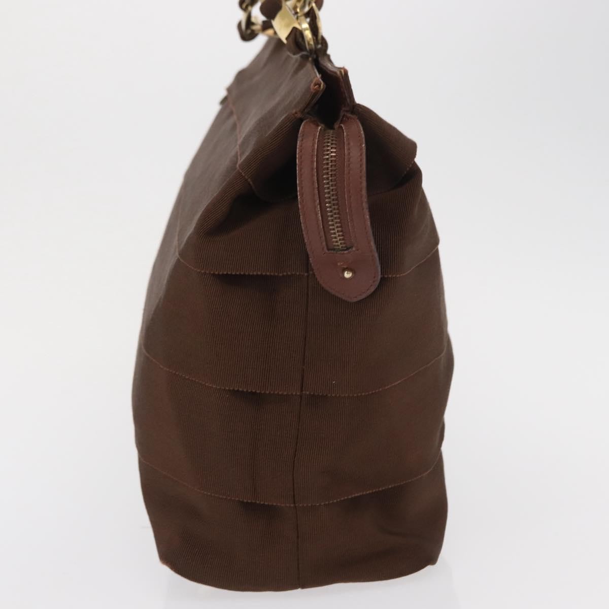 Salvatore Ferragamo Vala Tote Canvas Brown Canvas Tote Bag Bag (Authentic Pre-Loved)