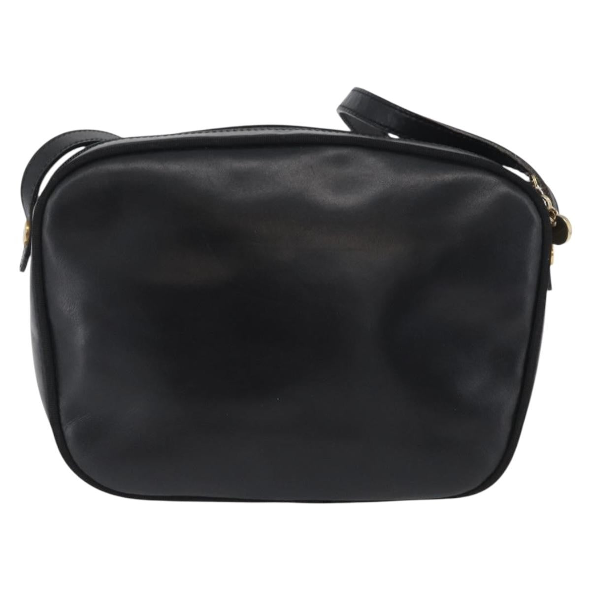Salvatore Ferragamo Vara Bow Camera Shoulder Bag Leather Black Leather Shoulder Bag Bag (Authentic Pre-Loved)