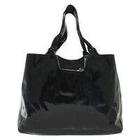 Salvatore Ferragamo Vala Tote Patent Leather Black Patent_Leather Tote Bag Bag (Authentic Pre-Loved)