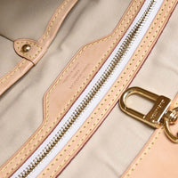 Louis Vuitton Pampelonne Handbag Damier White Canvas Tote Bag Bag (Authentic Pre-Loved)