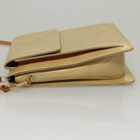 Louis Vuitton Mott Handbag Monogram Vernis Beige Patent_Leather Clutche & Pouche Bag (Authentic Pre-Loved)