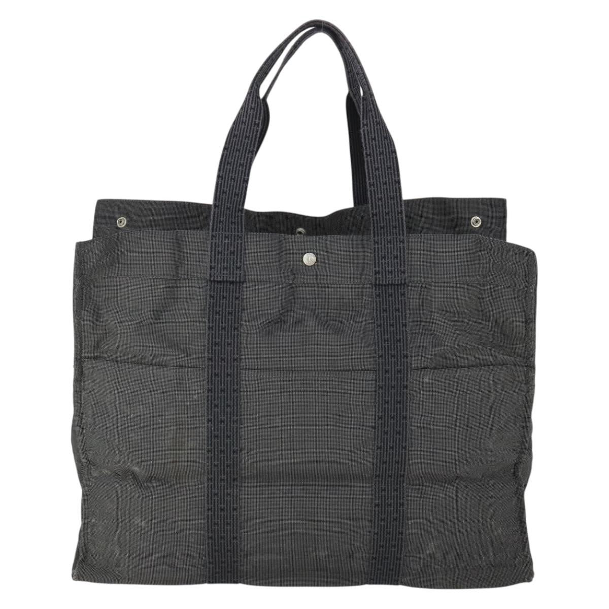 Hermes Fourre-Tout Herline Canvas Gray Canvas Tote Bag Bag (Pre-Loved)
