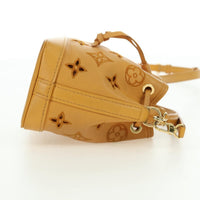 Louis Vuitton Noe Nm Handbag Perforated And Embroidered Monogram Leather Yellow Leather Shoulder Bag Bag (Pre-Loved)