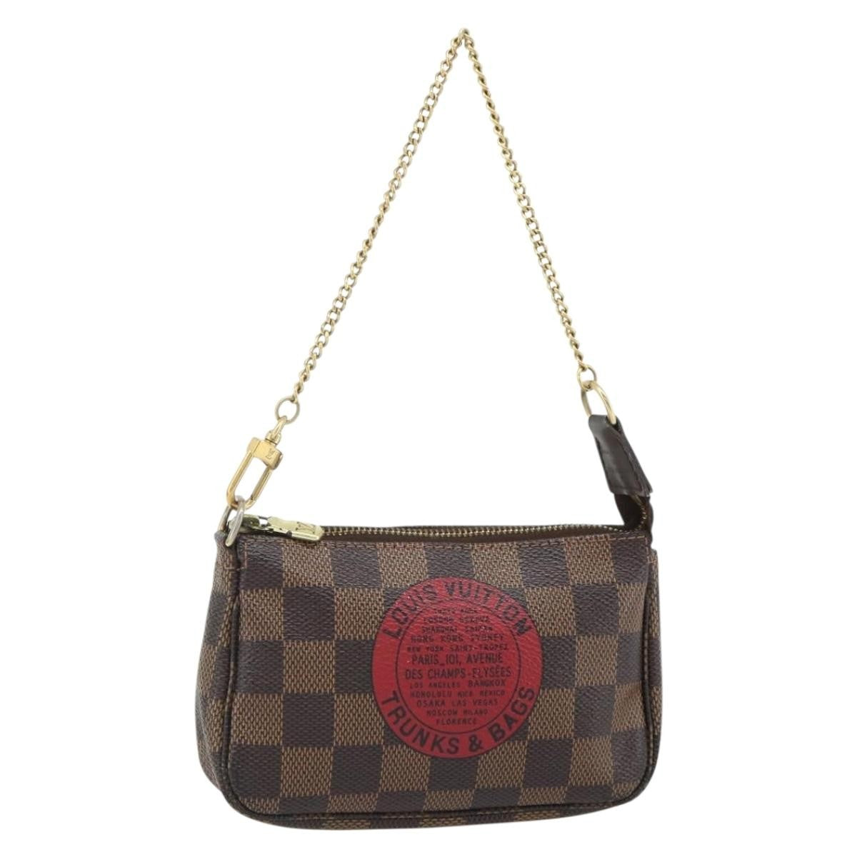 Louis Vuitton Pochette Accessoires Limited Edition Damier Brown Canvas Clutche & Pouche Bag (Pre-Loved)