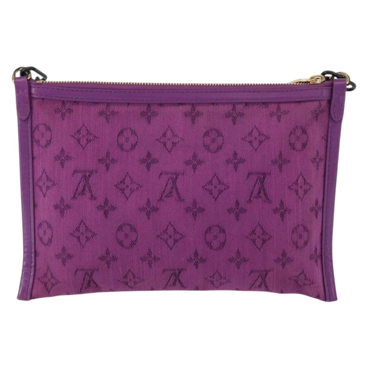 Louis Vuitton Double Flat Messenger Bag Limited Edition Logo Story Monogram Canvas And Denim Multicolour Canvas Shoulder Bag Bag (Authentic Pre-Loved)