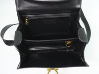 Salvatore Ferragamo Gancini Shoulder Bag Leather Black Leather Shoulder Bag Bag (Authentic Pre-Loved)