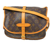 Louis Vuitton Saumur Handbag Monogram Canvas Brown Canvas Shoulder Bag Bag (Authentic Pre-Loved)