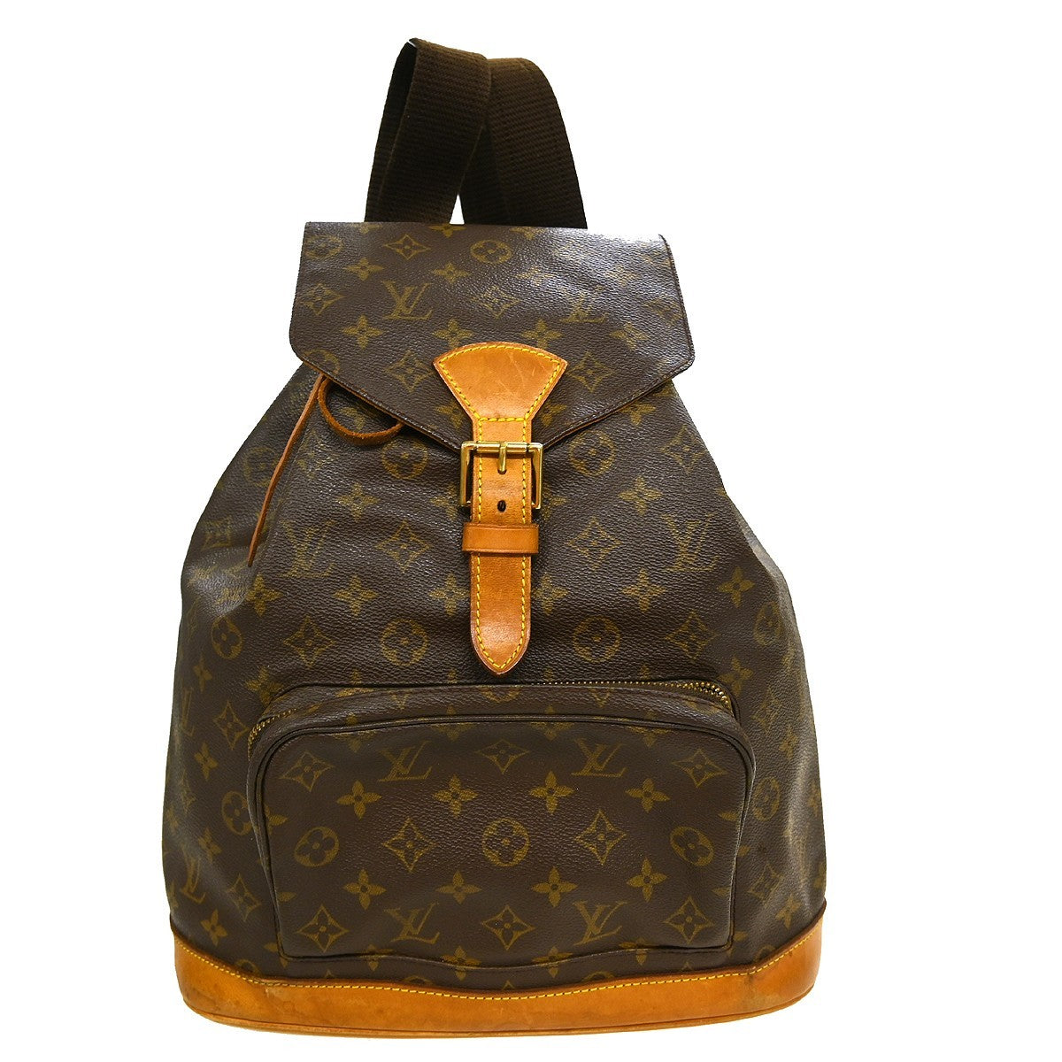 Louis Vuitton Vintage Montsouris Backpack Monogram Canvas Brown Canvas Backpack Bag (Authentic Pre-Loved)