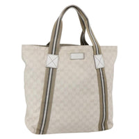 Gucci Original Web Tote Gg Canvas Beige Canvas Tote Bag Bag (Pre-Loved)