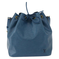 Louis Vuitton Petit Noe Handbag Epi Leather Blue Leather Shoulder Bag Bag (Pre-Loved)