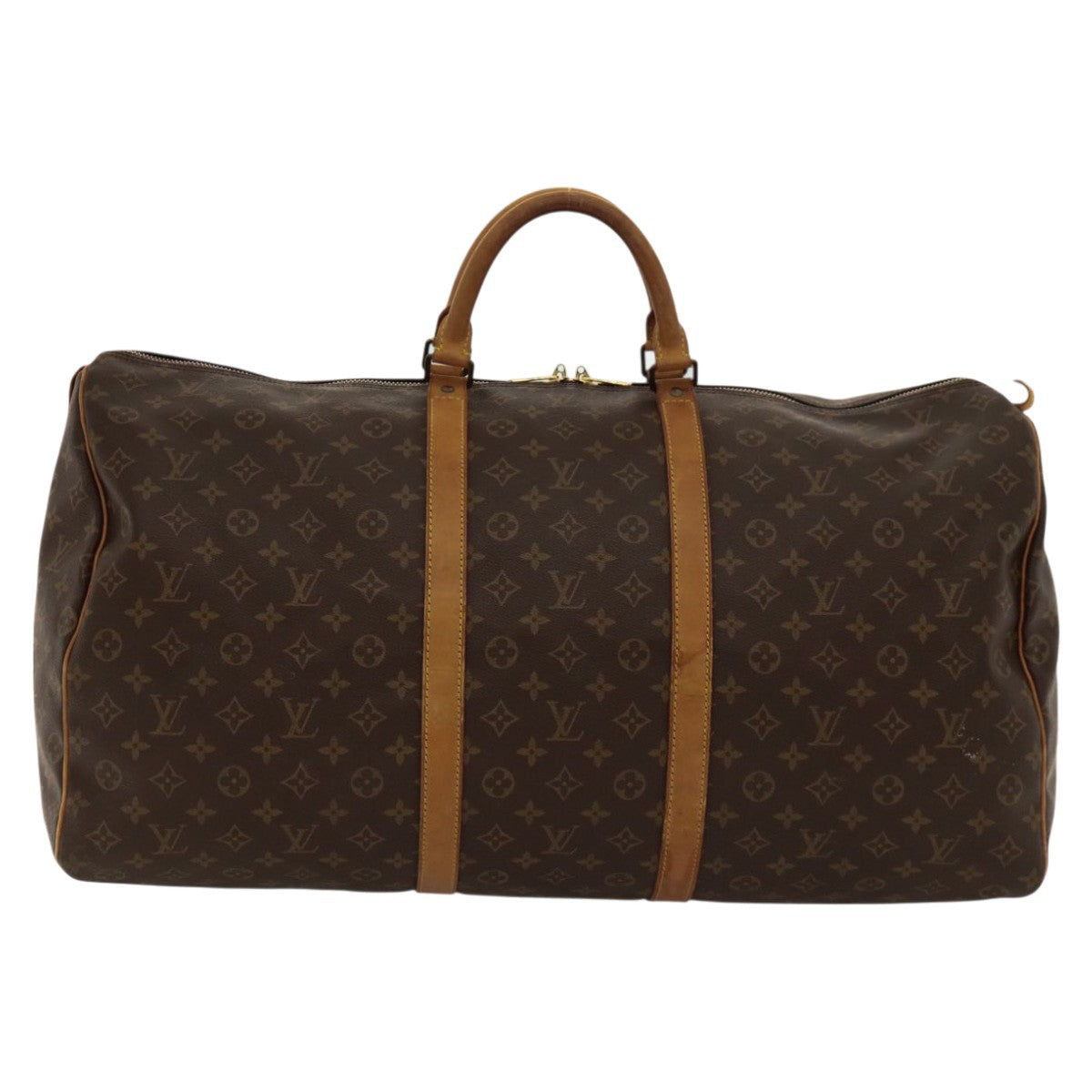 Louis Vuitton Keepall Bag Monogram Canvas Brown Canvas Travel Bag Bag (Authentic Pre-Loved)