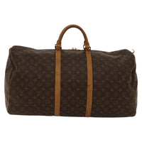 Louis Vuitton Keepall Bag Monogram Canvas Brown Canvas Travel Bag Bag (Authentic Pre-Loved)