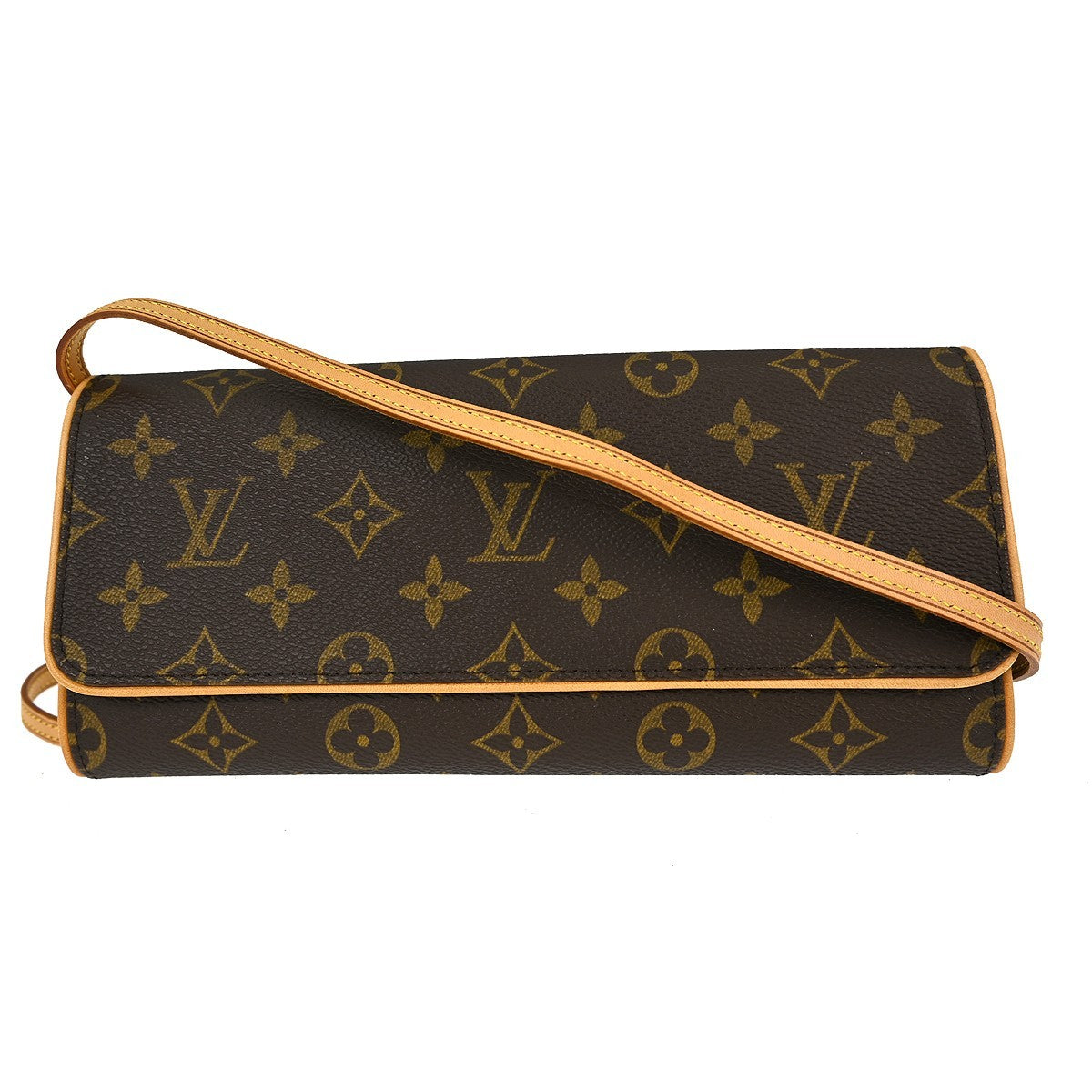 Louis Vuitton Twin Handbag Monogram Canvas Brown Canvas Clutche & Pouche Bag (Authentic Pre-Loved)