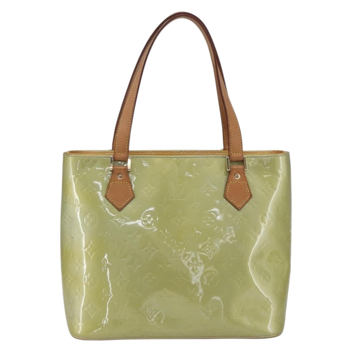Louis Vuitton Houston Handbag Monogram Vernis Green Patent_Leather Tote Bag Bag (Authentic Pre-Loved)