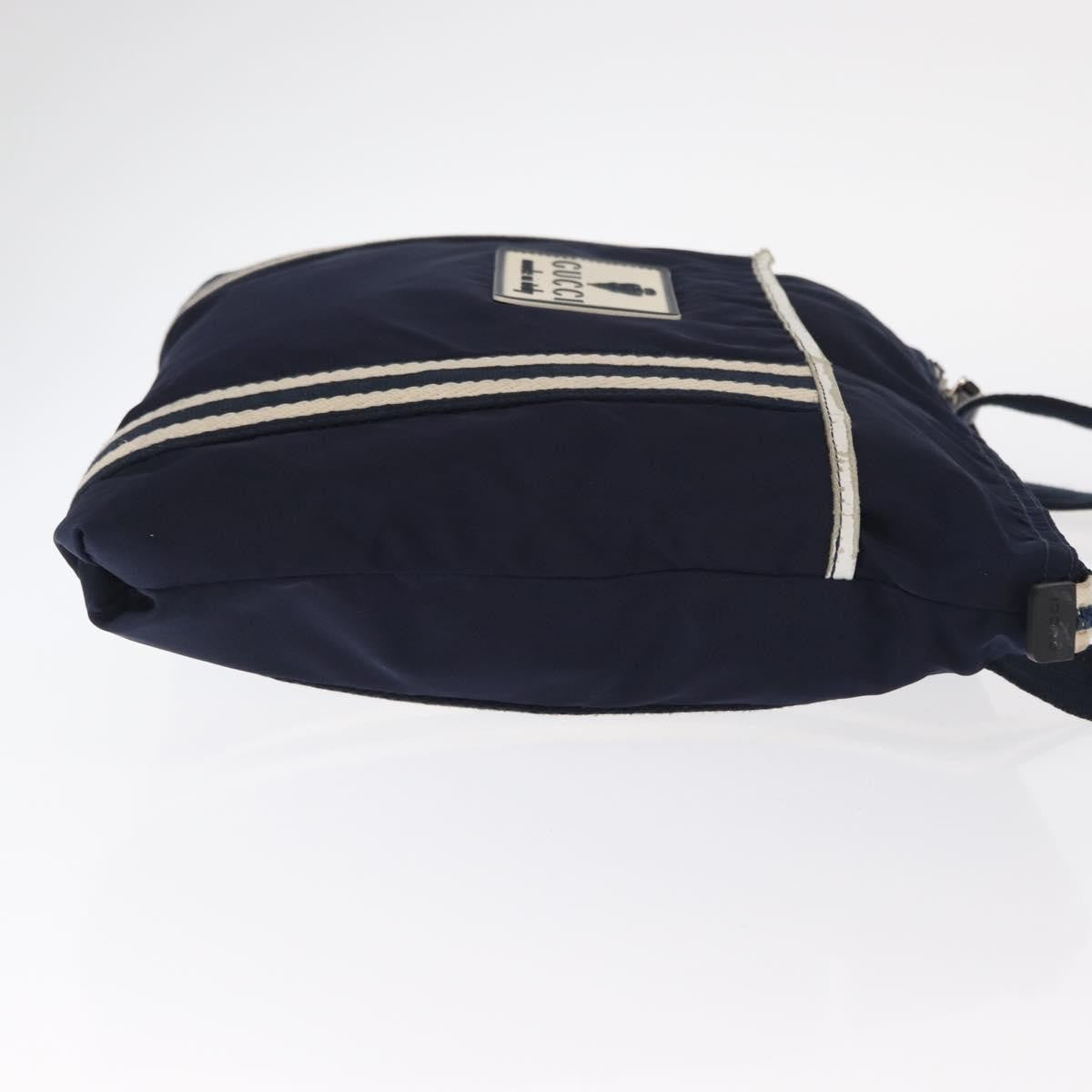 Gucci Vintage Shoulder Bag Nylon Navy Nylon Shoulder Bag Bag (Authentic Pre-Loved)