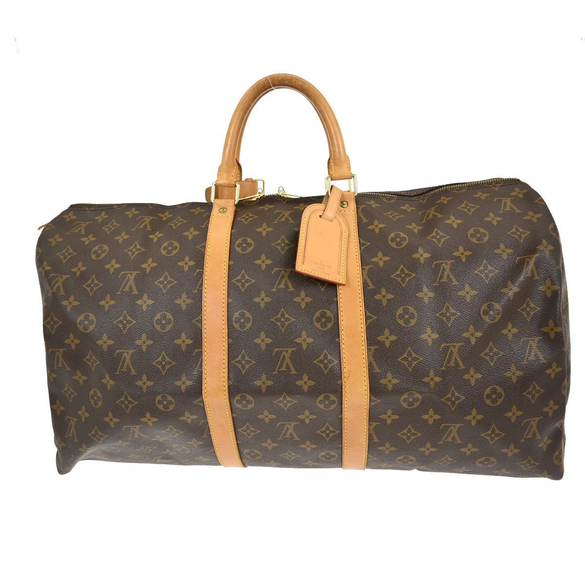 Louis Vuitton Keepall Bag Monogram Canvas Brown Canvas Travel Bag Bag (Pre-Loved)