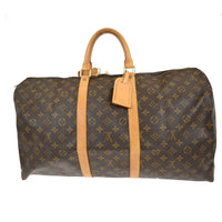 Louis Vuitton Keepall Bag Monogram Canvas Brown Canvas Travel Bag Bag (Pre-Loved)