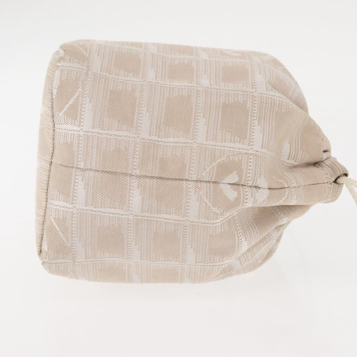 Chanel Travel Line Pouch Nylon Beige Nylon Clutche & Pouche Bag (Authentic Pre-Loved)
