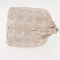 Chanel Travel Line Pouch Nylon Beige Nylon Clutche & Pouche Bag (Authentic Pre-Loved)