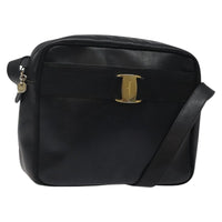 Salvatore Ferragamo Vara Bow Camera Shoulder Bag Leather Black Leather Shoulder Bag Bag (Authentic Pre-Loved)